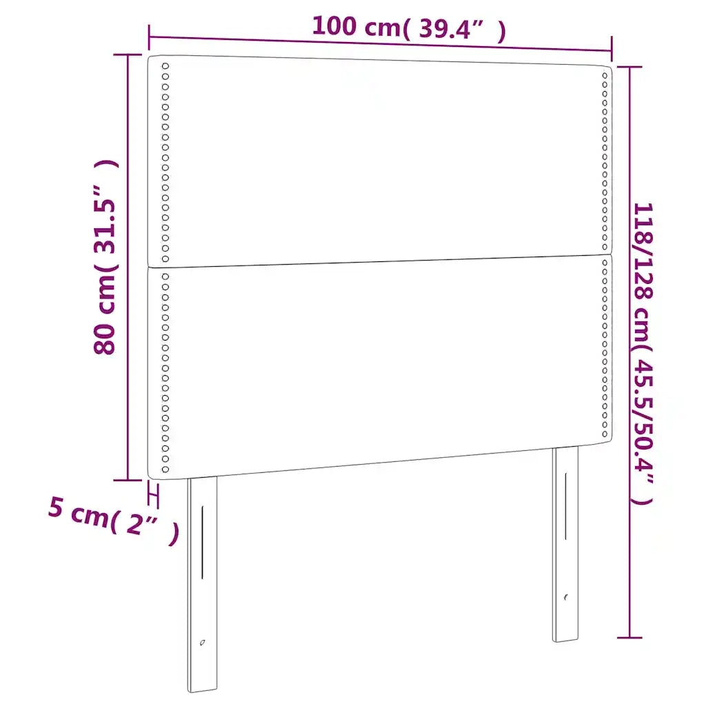 Testiera a LED Verde Scuro 100x5x118/128cm in Velluto 3122329