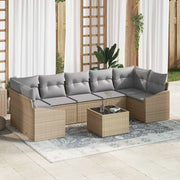 Set di divani Beige e Grigio Chiaro 55 x 55 x 37 cm polyrattan 3346640