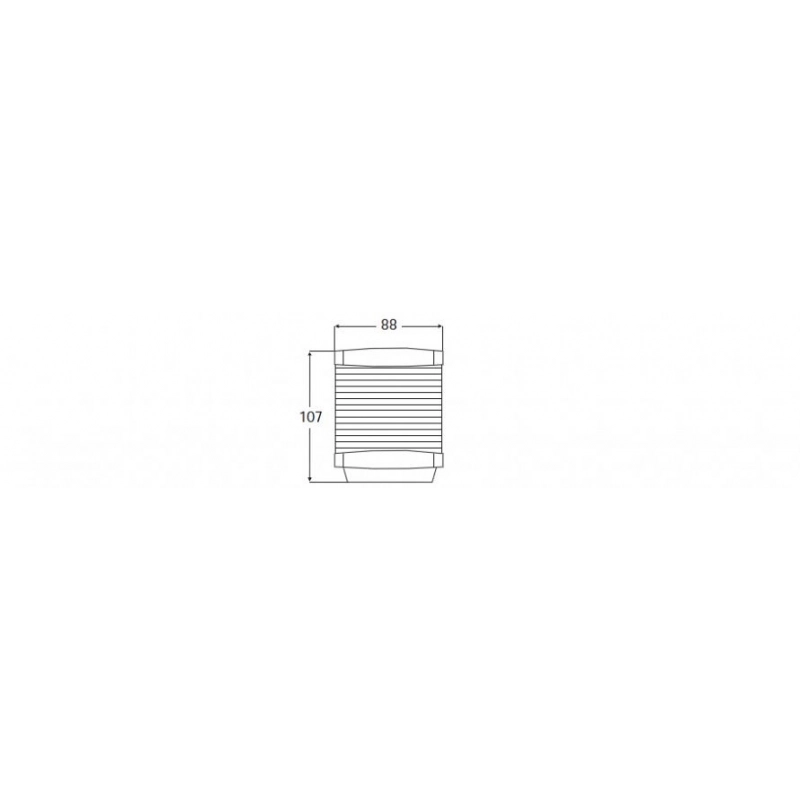 FANALE 2984 NERO 360° LUCE ROSSA