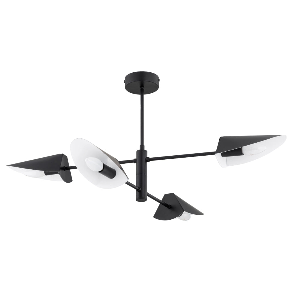 Plafoniera Alfa Tropy Sticki nera 4xE14 10W metallo