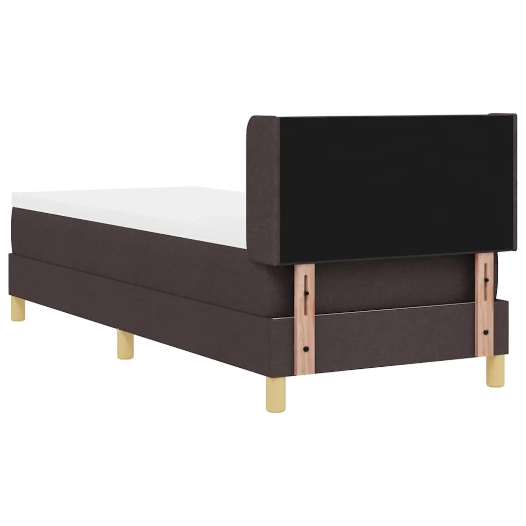 Letto a molle con materasso Marrone Scuro 200 x 80 cm Tessuto 3341324
