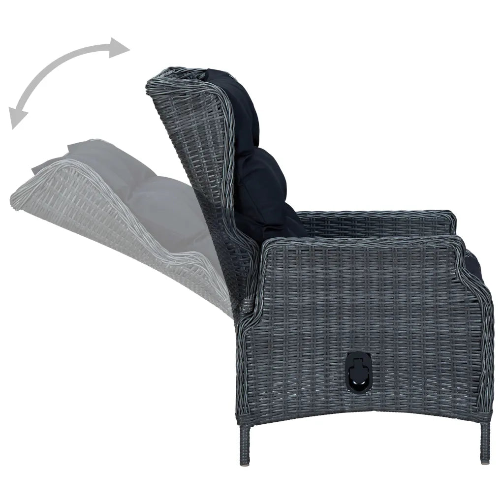 Set Mobili da Pranzo per Giardino 7 pz Grigio Scuro 3068785