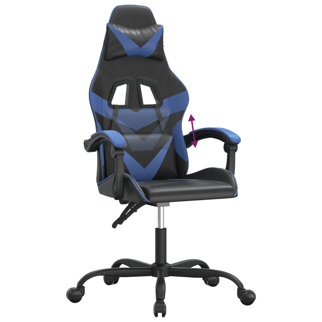 Sedia da Gaming Nera e Blu in Similpelle 3143842