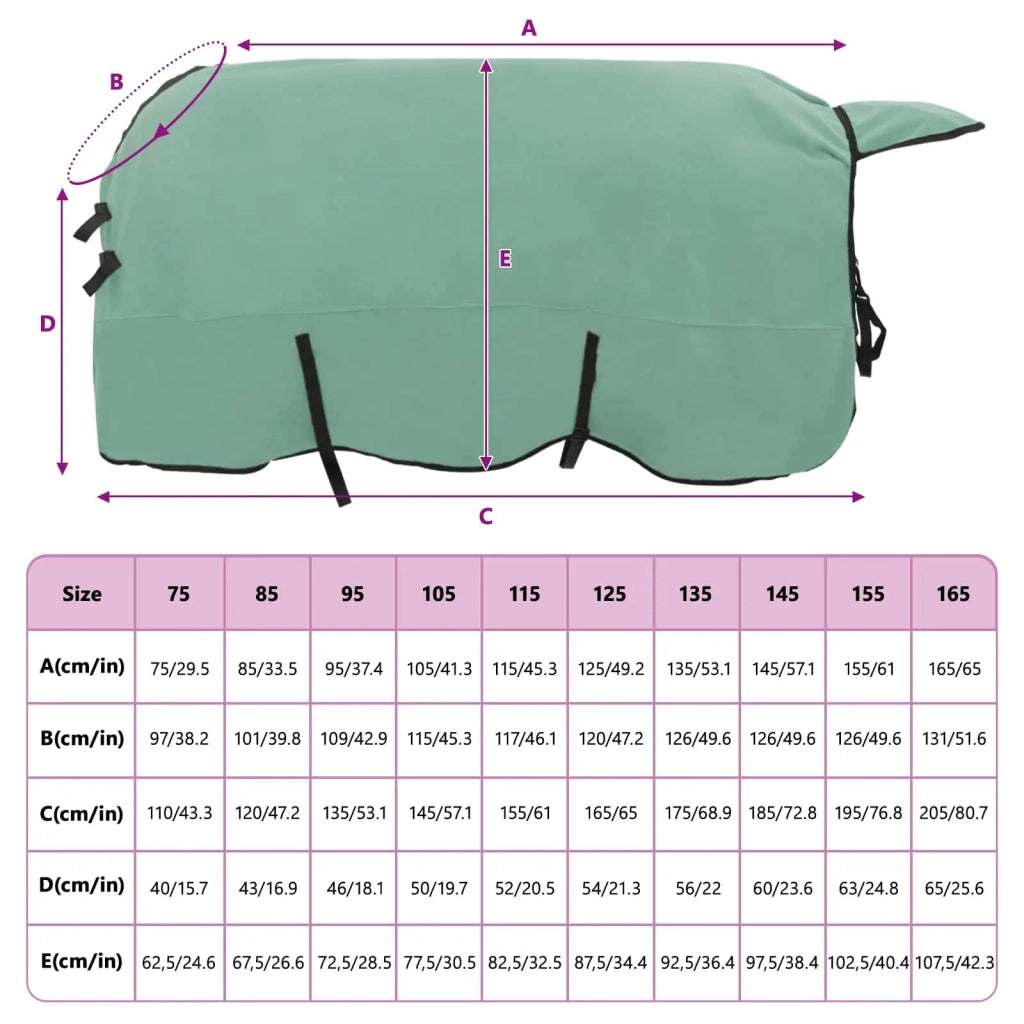 Coperta per Cavalli Verde speciale 165 cm Poliestere 42013246