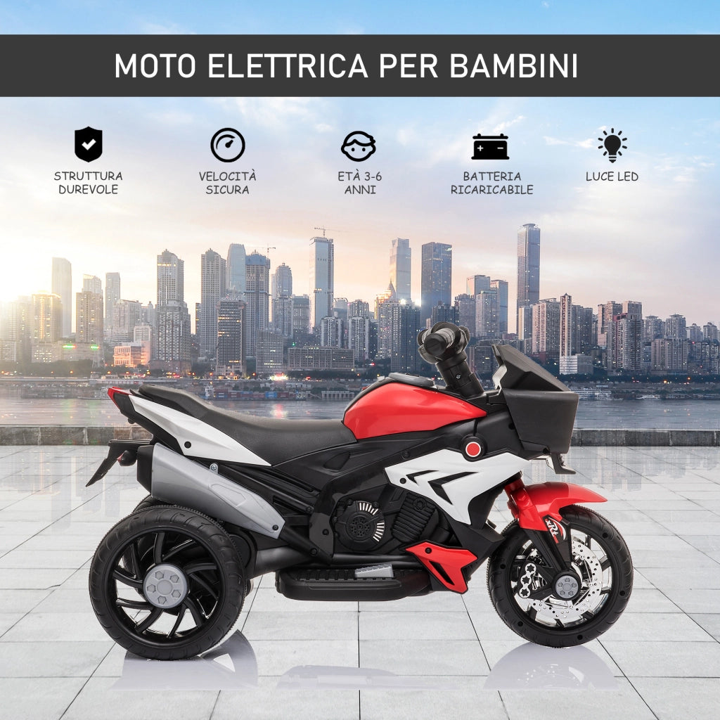 Moto Elettrica per Bambini ¨C Minimal ¨C Rosso, 86x42x52cm