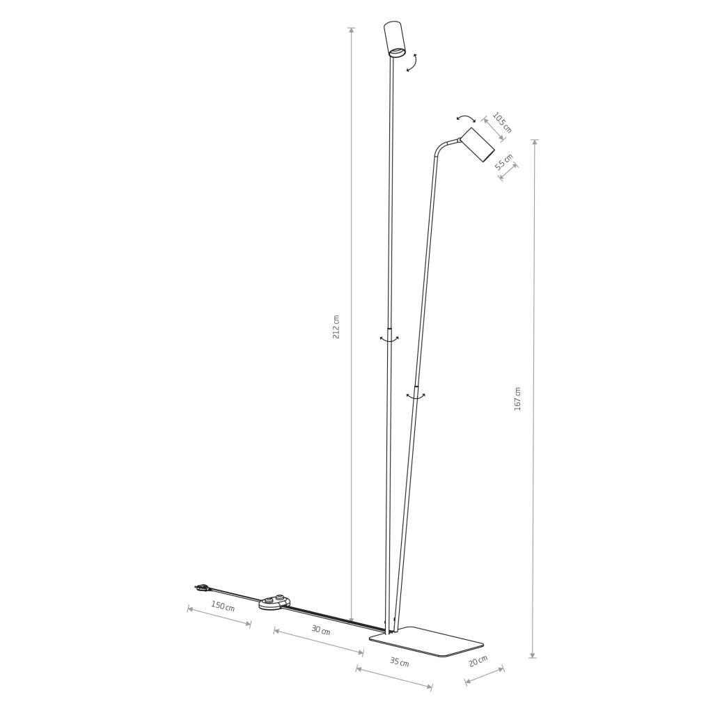 Lampada da terra Nowodvorski MONO 7718 2xGU10 nera