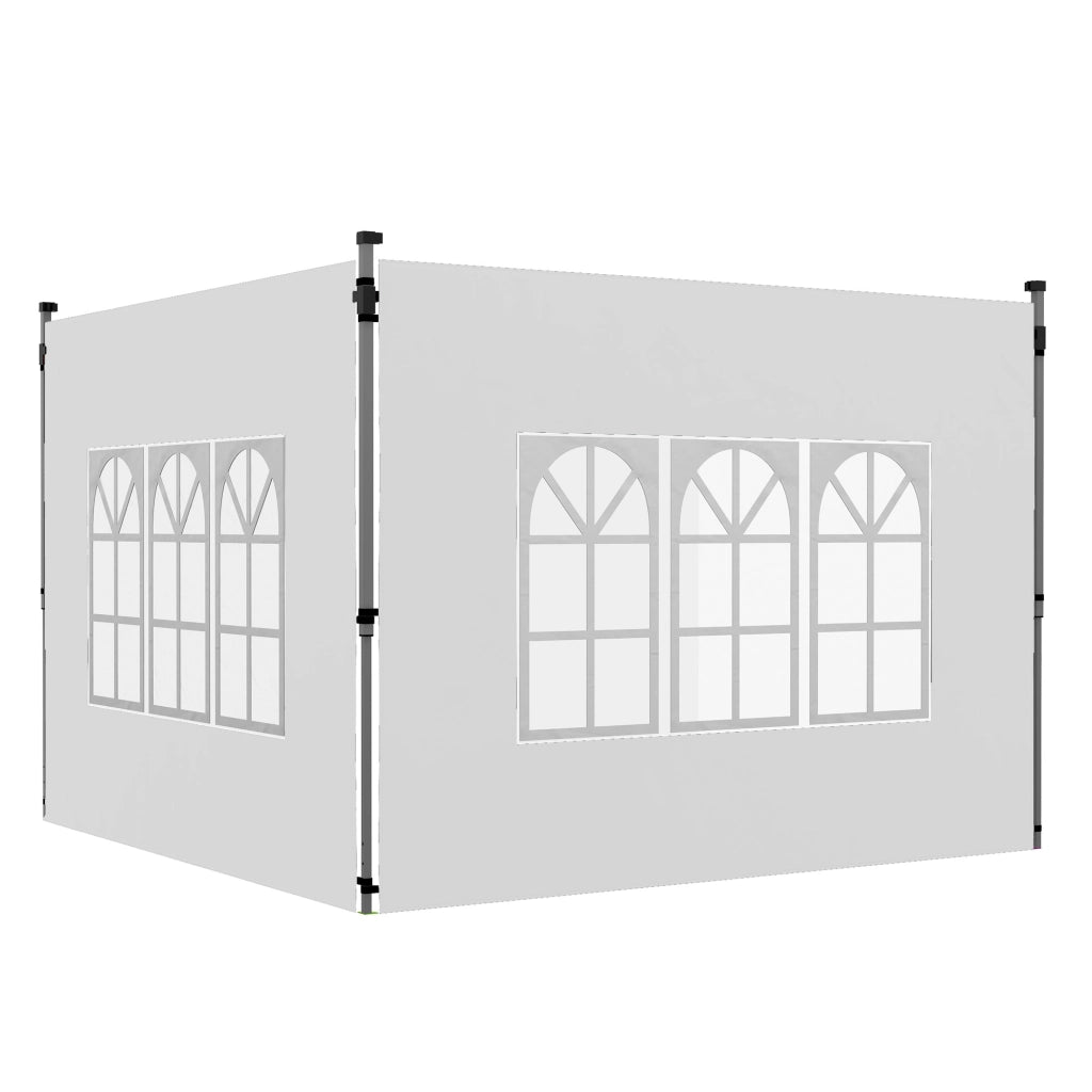 Pannelli laterali per tenda da giardino 3x3m con finestra ¨C Minimal ¨C 295x195cm bianco
