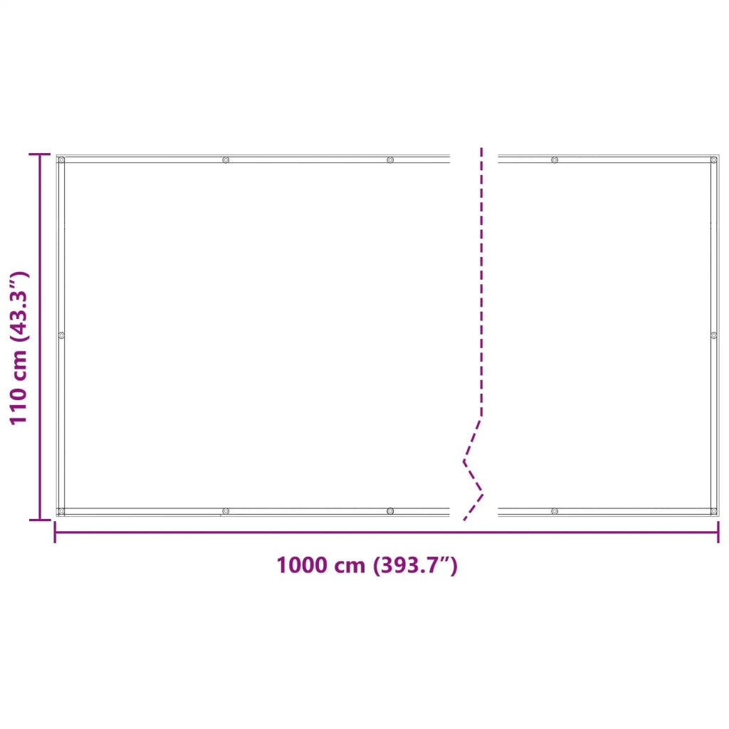 Schermo da balcone Grigio chiaro e bianco 110 x 1000 cm 42030955