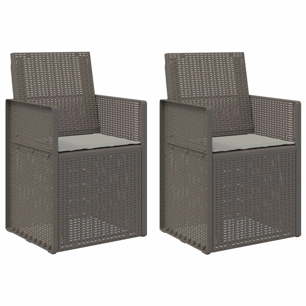 Sedie da pranzo da giardino 2 pcs Grigio Chiaro PP 8000009