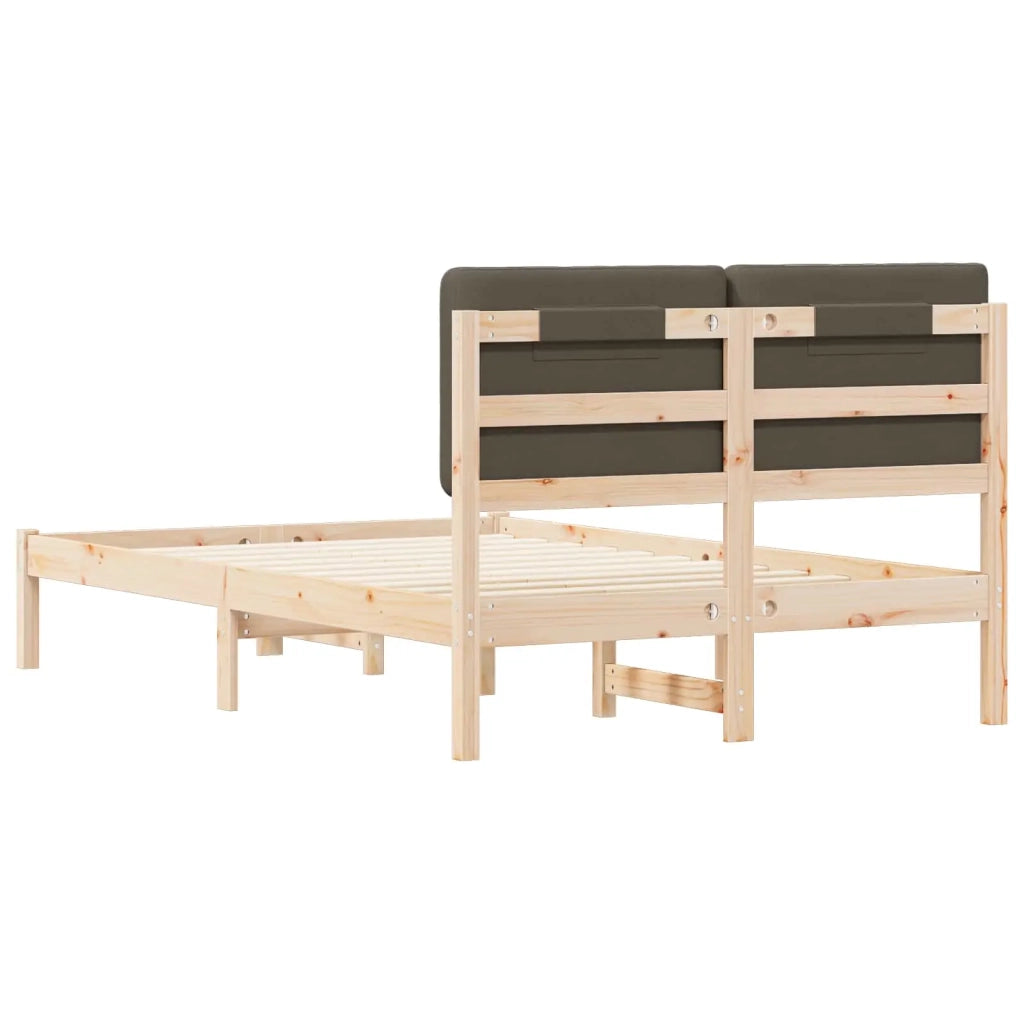 Letto con Testiera Rivestita Talpa 135 x 190 cm Pino massello 877922
