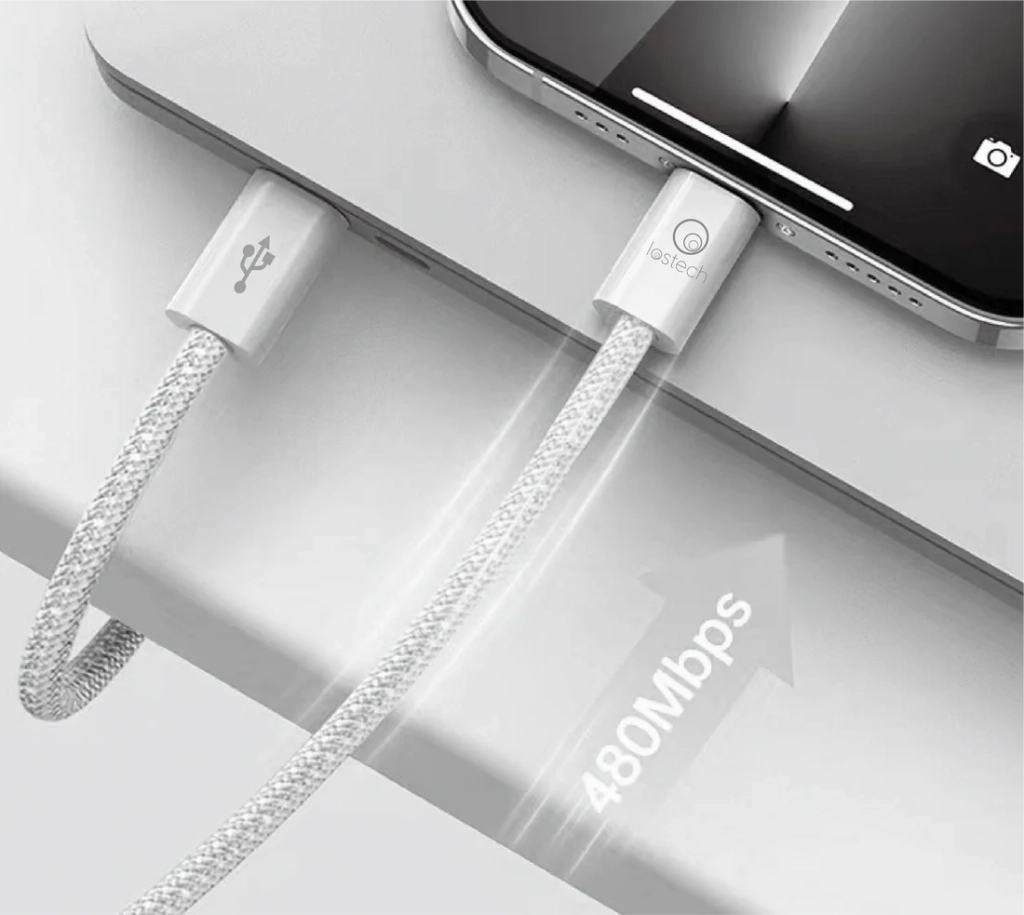 CAVETTO PER SMARTPHONE ingresso e uscita tipo C - 1,5 mt  - LOSTECH