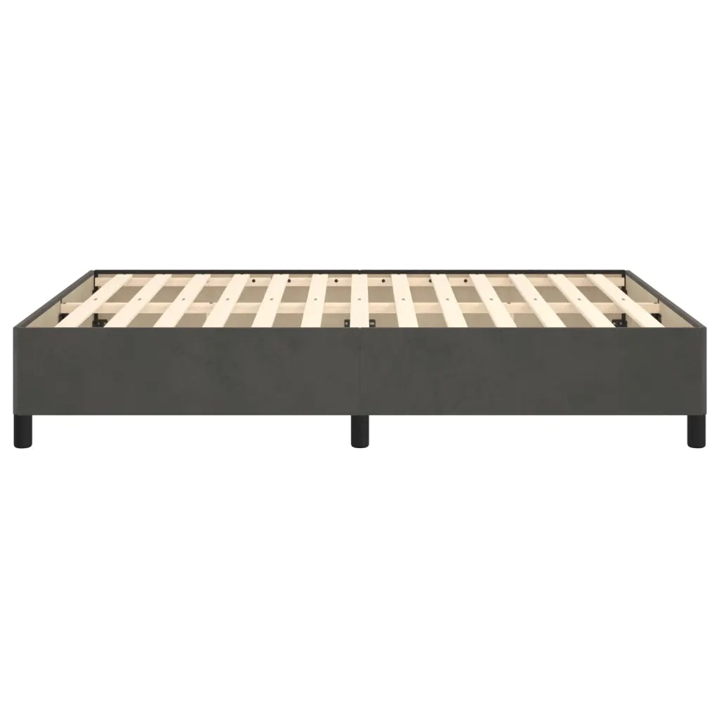 Giroletto senza Materasso Grigio Scuro 140x190 cm Velluto 347319