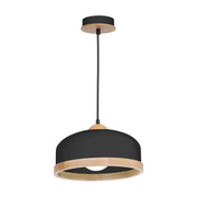 Lampada a sospensione Milagro Studio nera E27 Ø32cm
