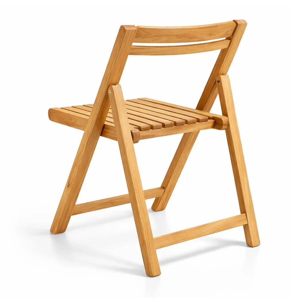 Set di 2 Sedie Pieghevoli in Legno Teak - Silla