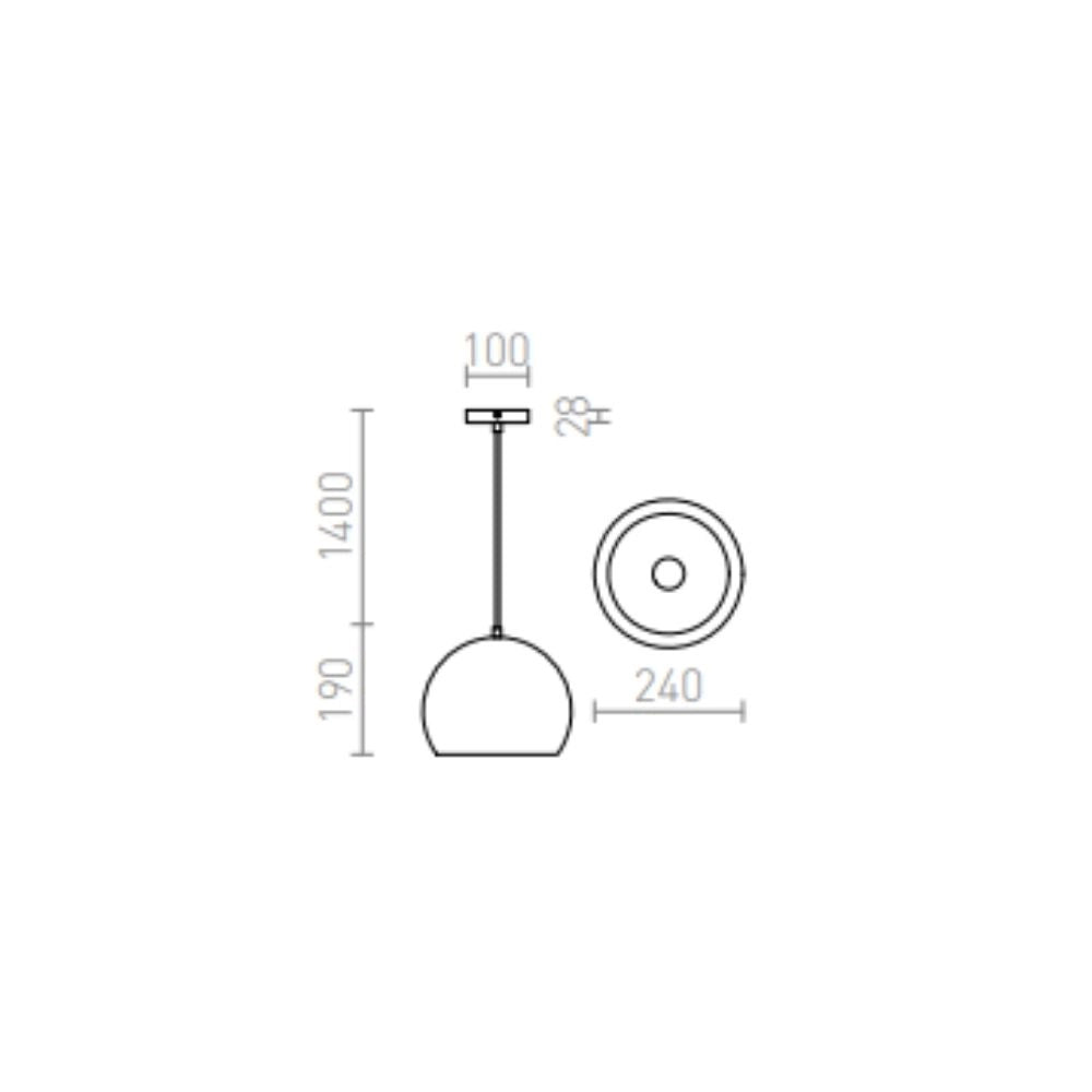 Lampadario BLONDIE 25 a sospensione rame 230V E27 42W