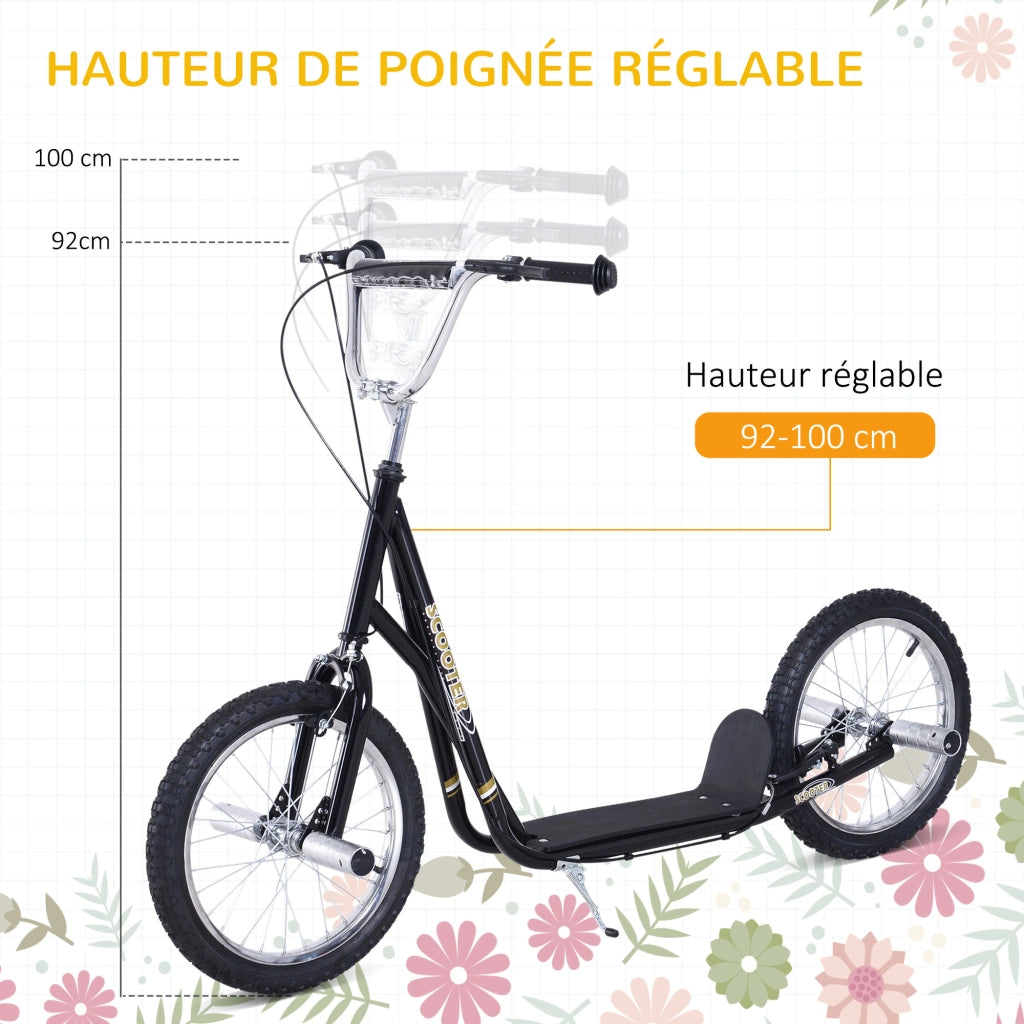 Trottinette Grandi Ruote Pneumatiche ¨C Minimal ¨C Acero Nero