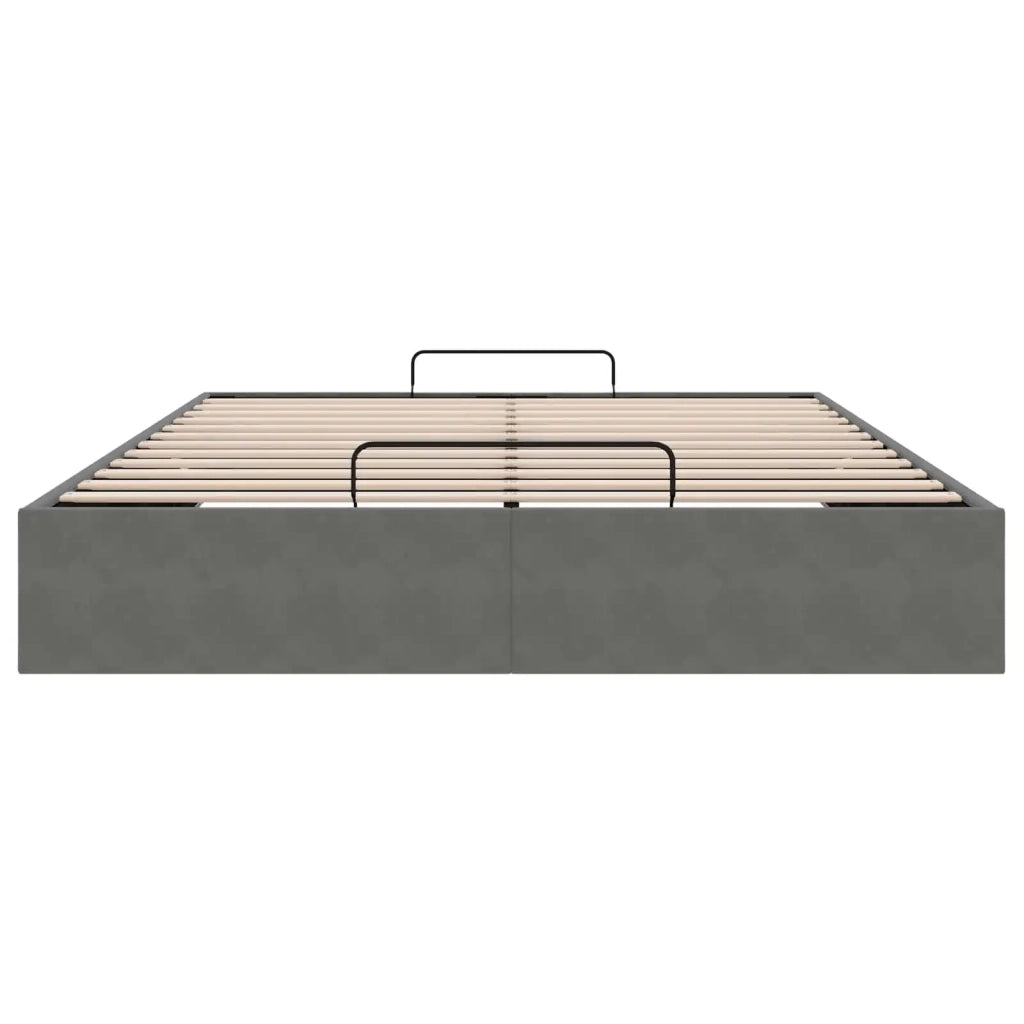 Letto ottomano Grigio Scuro 153 x 203 cm Velluto 3403075
