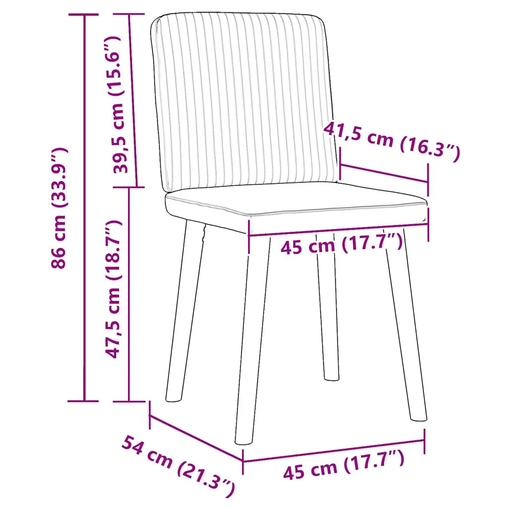 Sedie da Pranzo 2 pz Blu Jeans in Tessuto 4101207