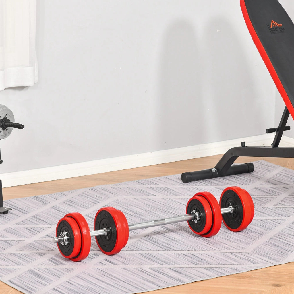 Set di manubri 20 kg ¨C Minimal ¨C Rosso e nero
