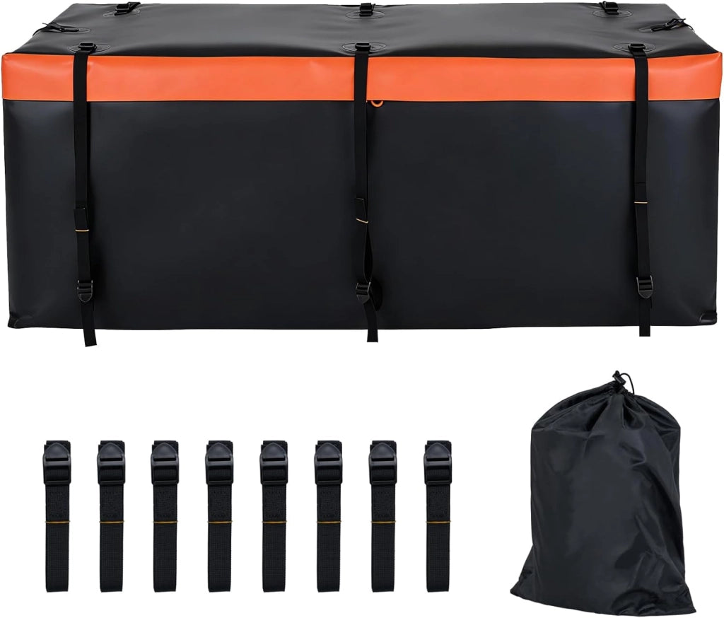 Borsa da Carico, Organizer Bagagliaio Auto in PVC Impermeabile con Cinghie Rinforzate e Sacca Portaoggetti, Borsa da Trasporto Pieghevole per Viaggio e Campeggio (455L| 146 x 61 x 51 cm)