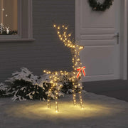 Renna 3D con 140 LED Bianco caldo 70 x 41 x 128 cm Rattan 42019057
