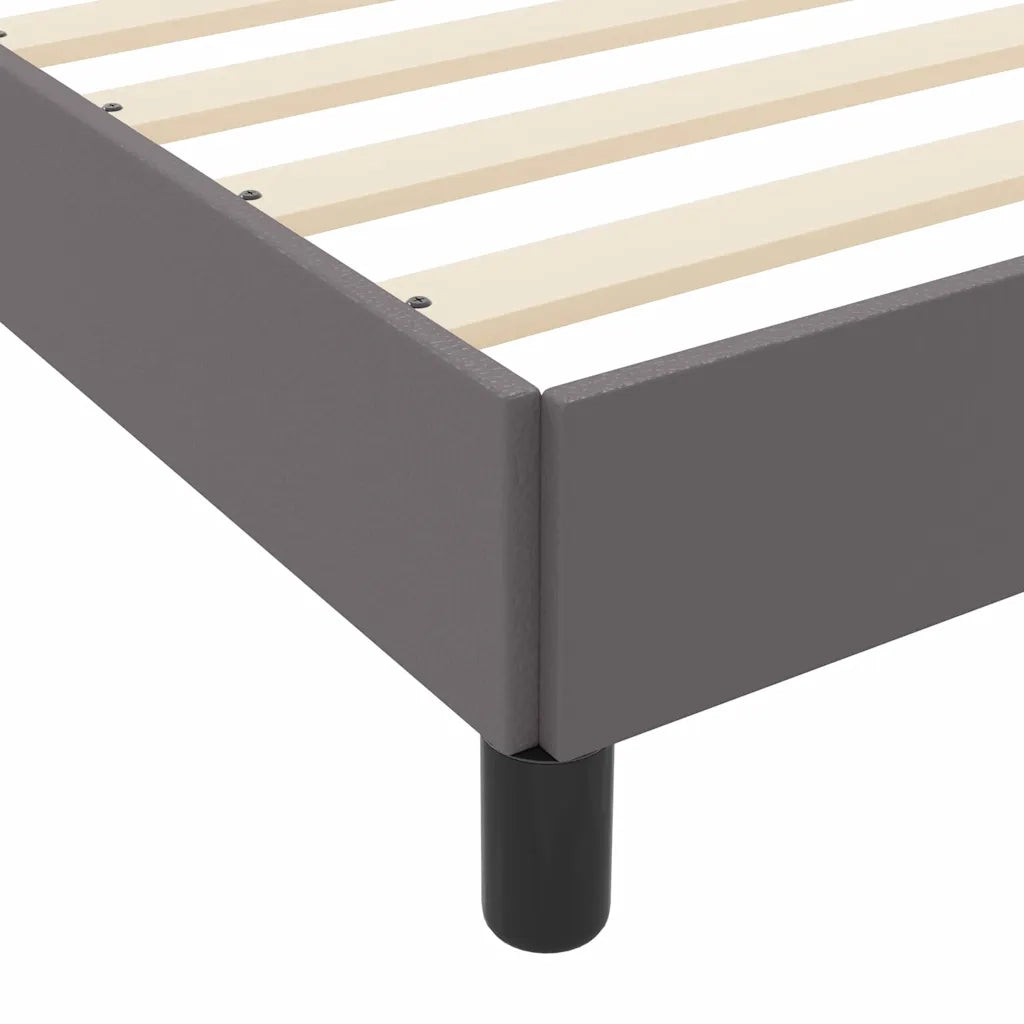 Letto singolo | Letto per adulti | Struttura del letto con materasso Grigio 100 x 200 cm Tessuto