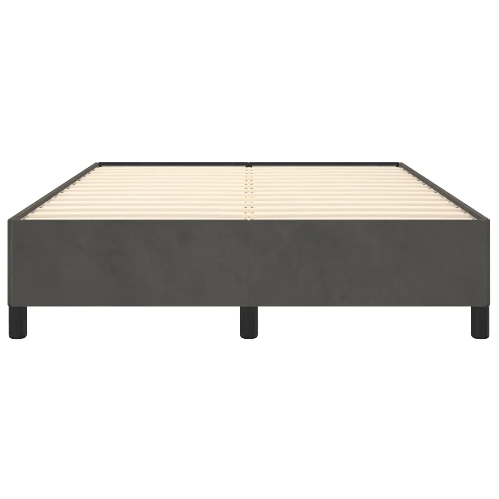 Giroletto senza Materasso Grigio Scuro 140x190 cm Velluto 347319