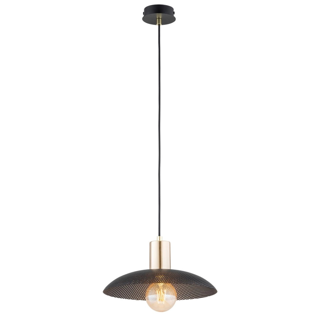 Lampada a sospensione nera oro in metallo Spirit E27 Emibig