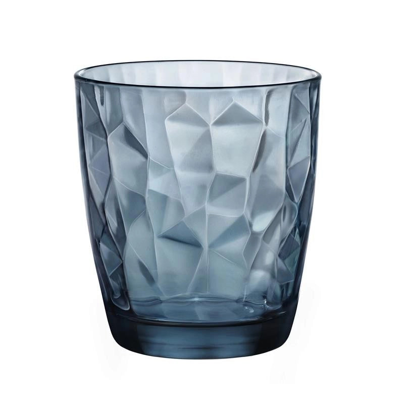 BORMIOLI DIAMOND BICCHIERI PER ACQUA IN SET DA 3 PEZZI COLORE BLU