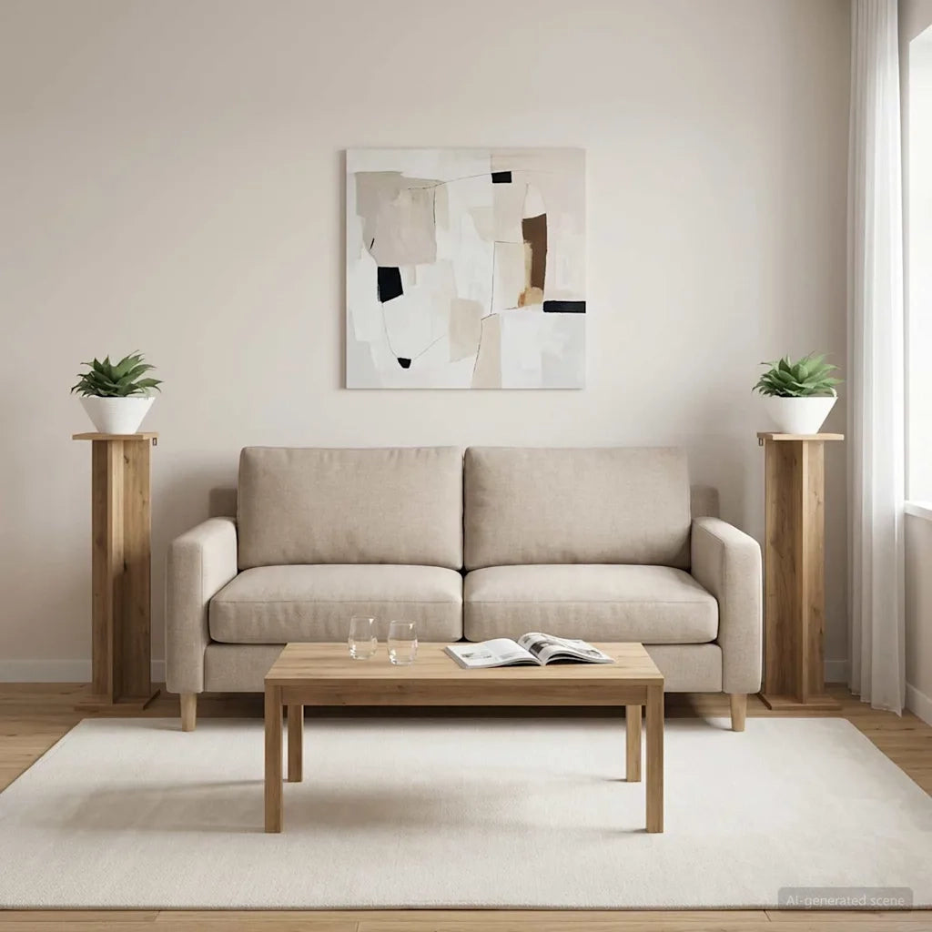 Supporto per piante | Sostegno per piante 2 pz Rovere Artigianale