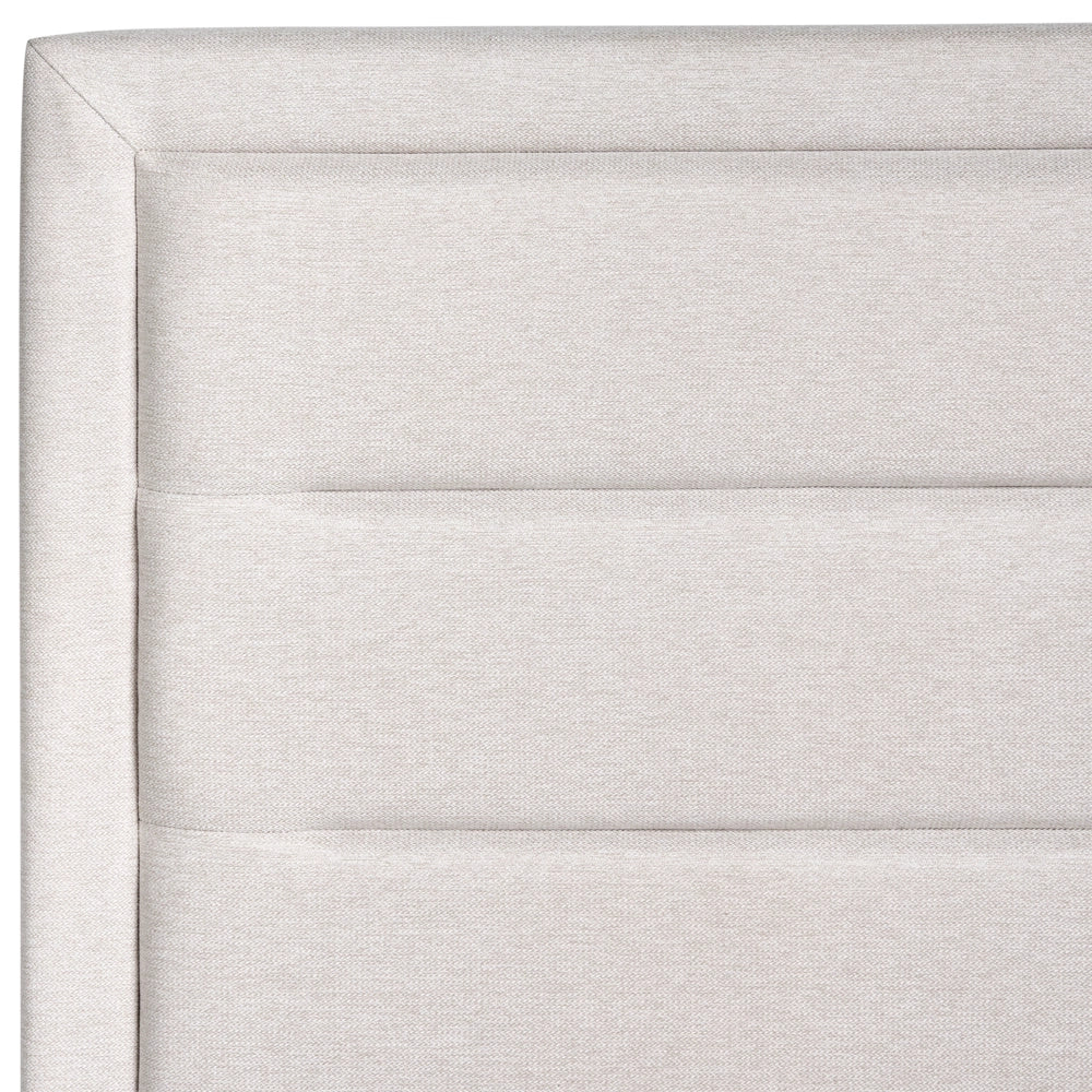 Letto matrimoniale in velluto beige chiaro 160 x 200 cm stile moderno