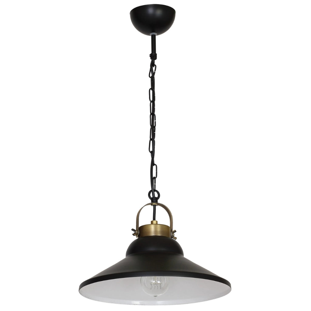 Lampada a sospensione industriale nera E27 Iron Luminex
