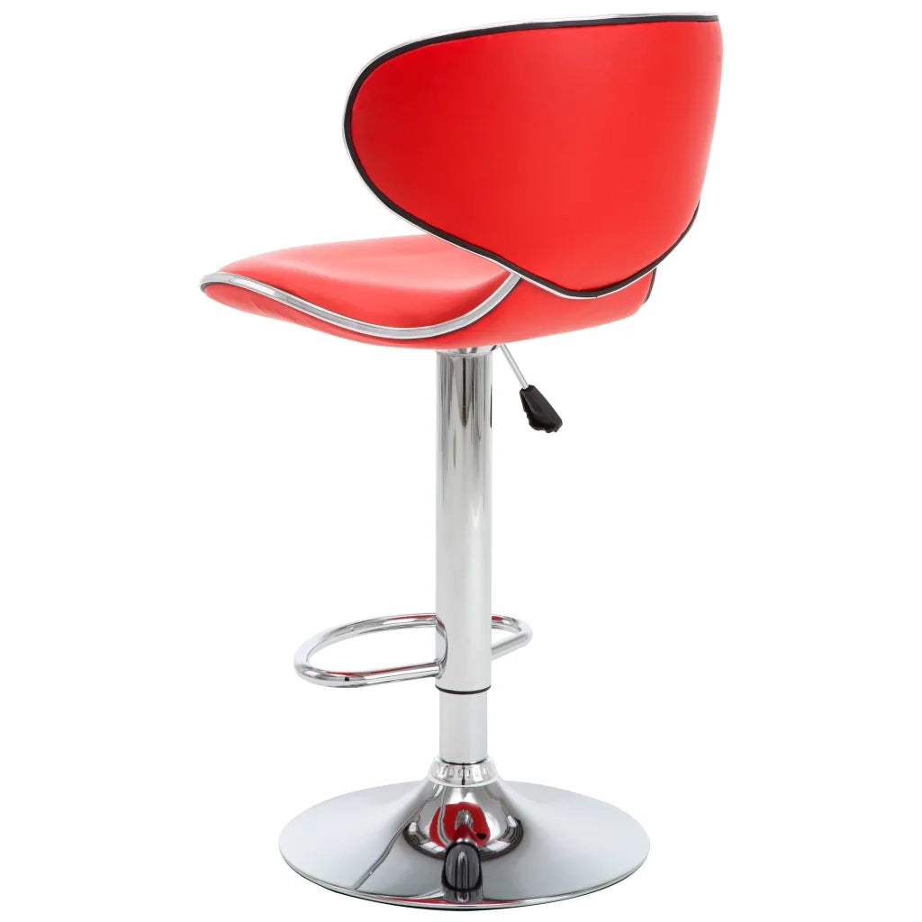 323645  Bar Stools 2 pcs Red Faux Leather 323645