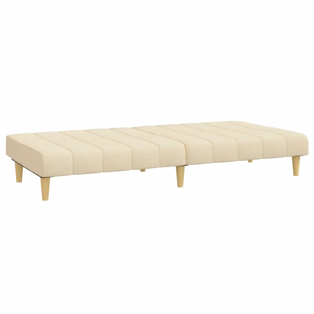 Divano letto | Sof¨¤ letto | Letto singolo a 2 Posti Crema in Tessuto