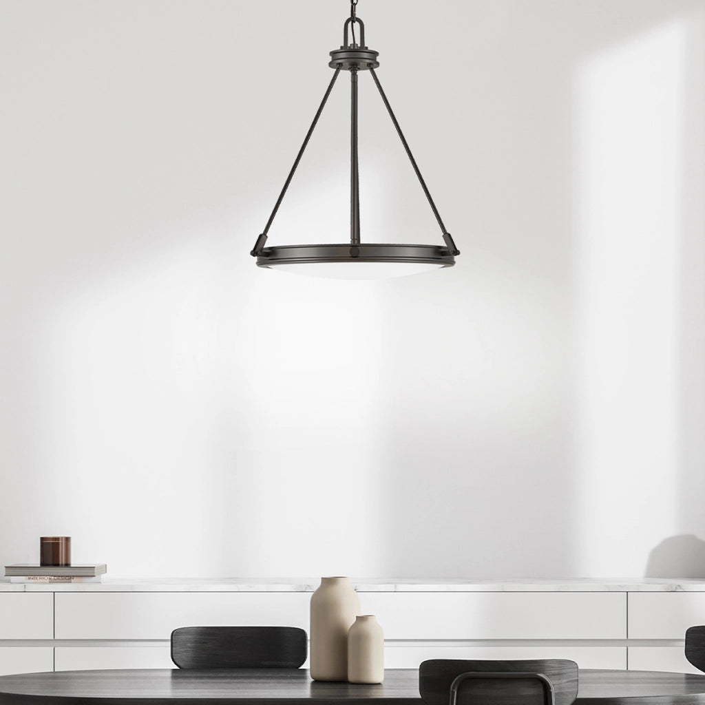 Sospensione Collier Hinkley nera Ø54 opale 4xE14 IP20