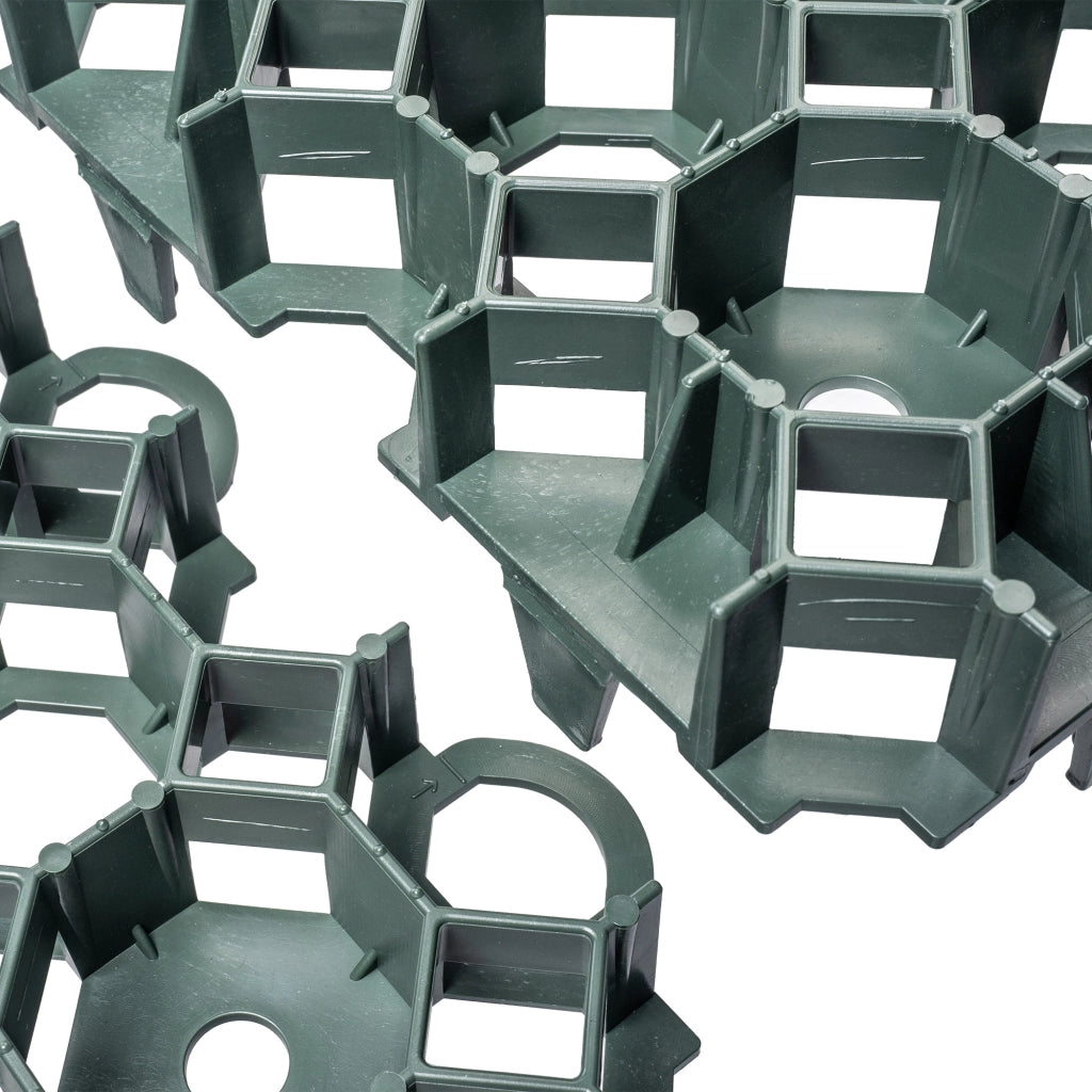 Griglia di protezione per prato KADAX Geogrid 50x50x3,5 cm, 24 pezzi, giardino, 530 tonnellate/m²