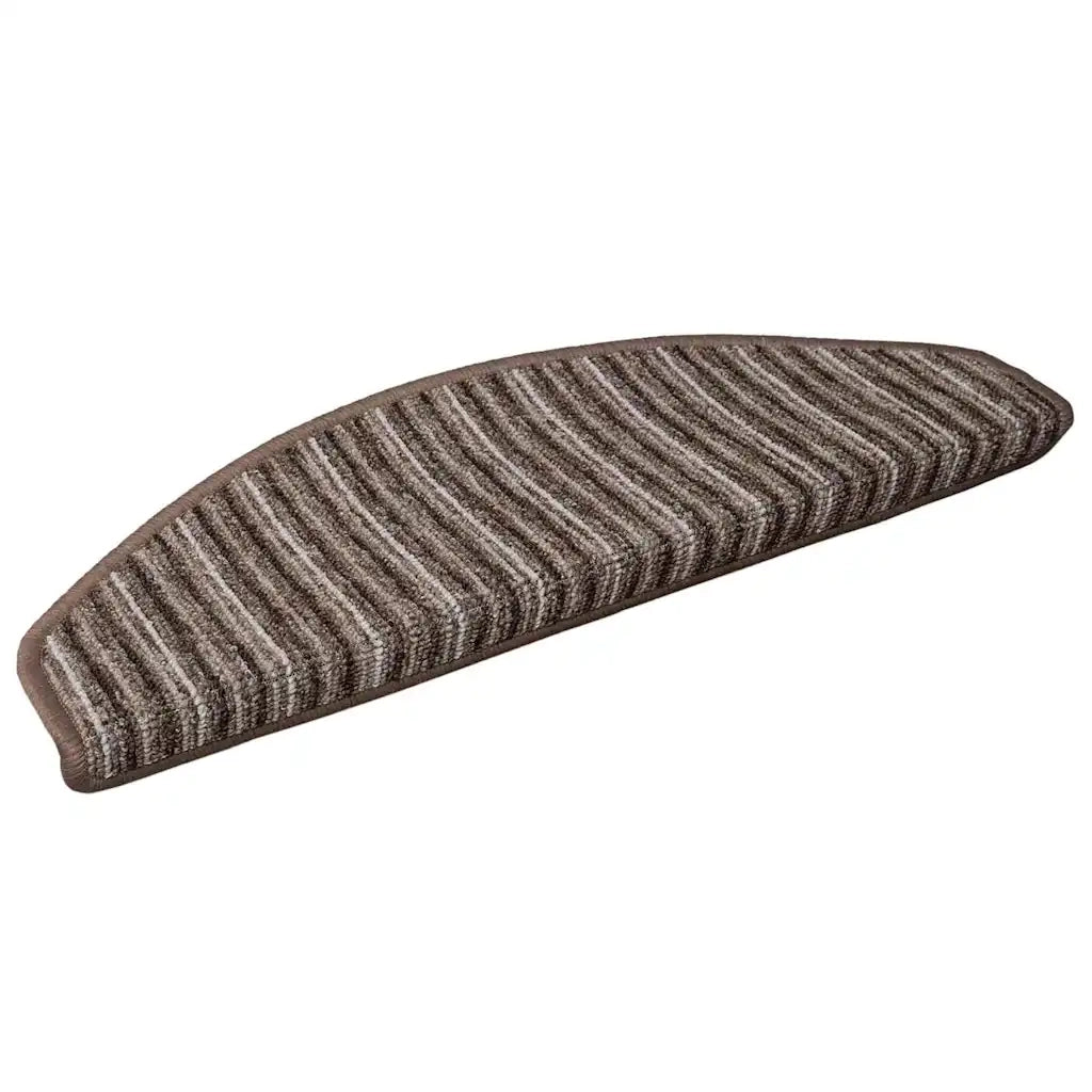 Tappetini per scale autoadesivi 15 pz | Gradini per Scale Marrone 65 x 21 x 4 cm