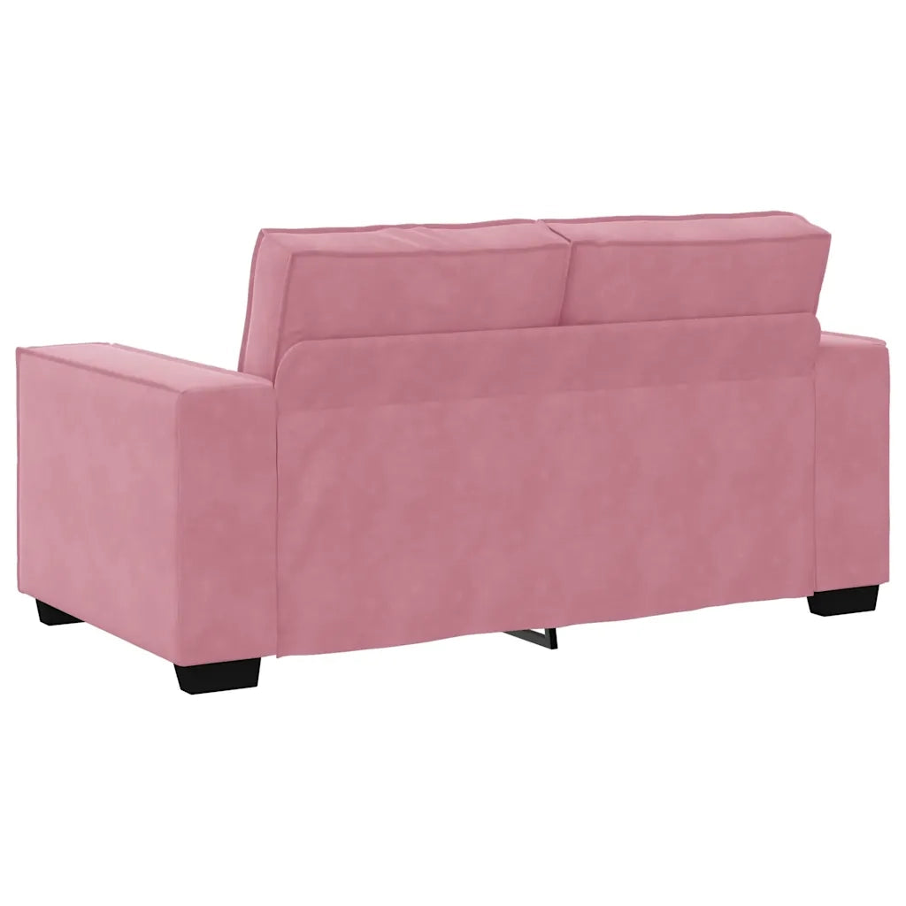 Set di Divani 2 pz con Cuscini rosa in Velluto 3324703