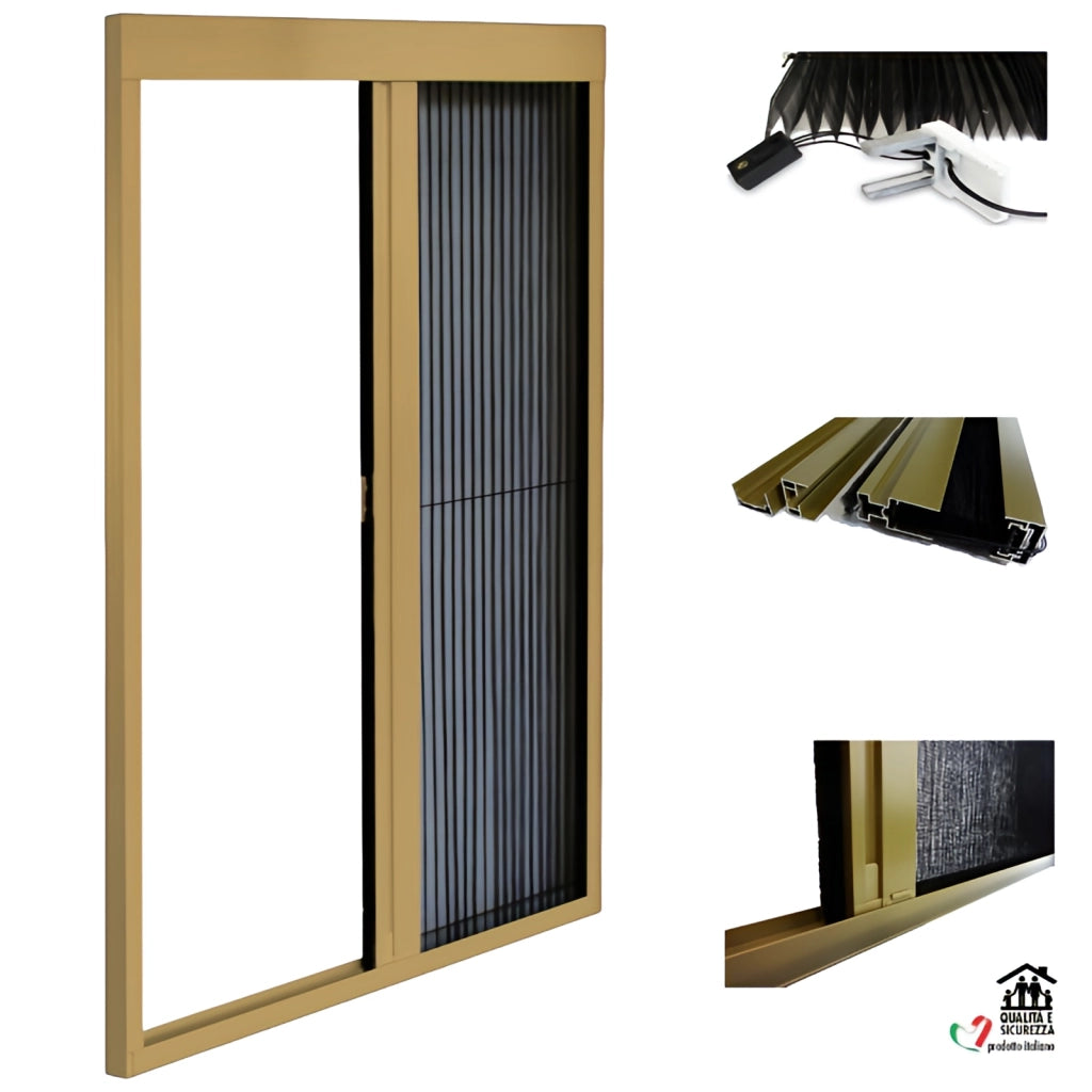 ZANZARIERA IRS OPERA PLISSE 120X240 CM ORIZZONTALE MARRONE