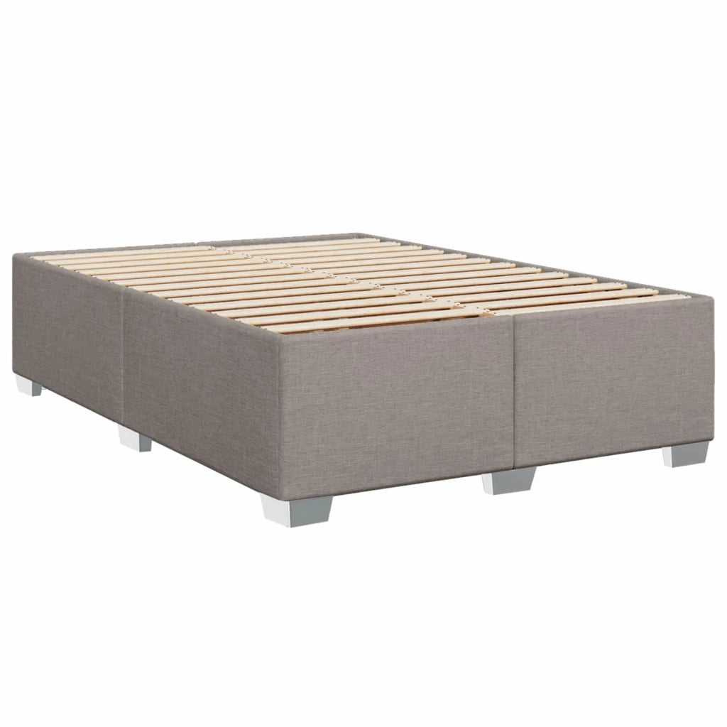 Letto box spring con materasso Tortora 140 x 190 cm Tessuto 3453413