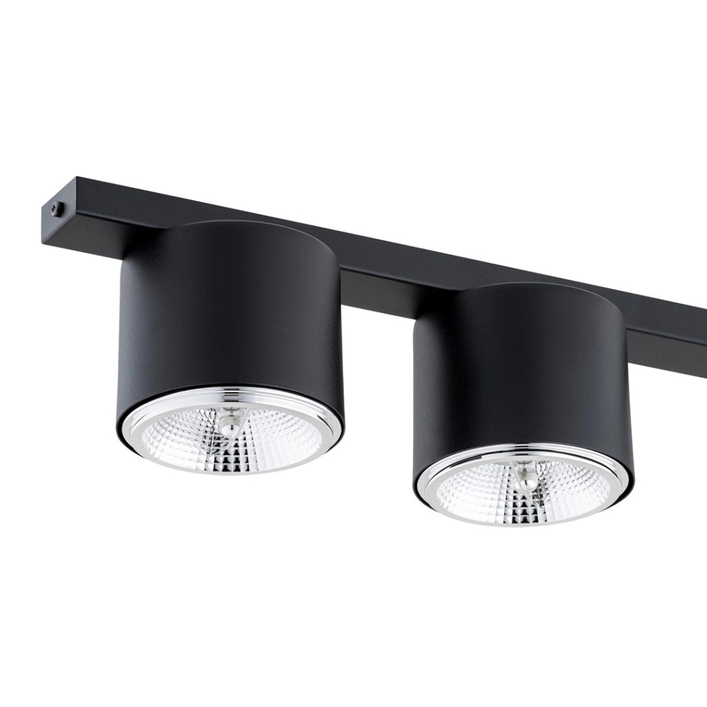Barra spot nera minimal 90cm 4xES111 15W Emibig NANO