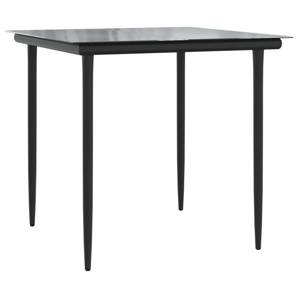 Set Salotto Giardino 3 pz | Set di Mobili da Esterno con Cuscini Nero e Grigio Polyrattan