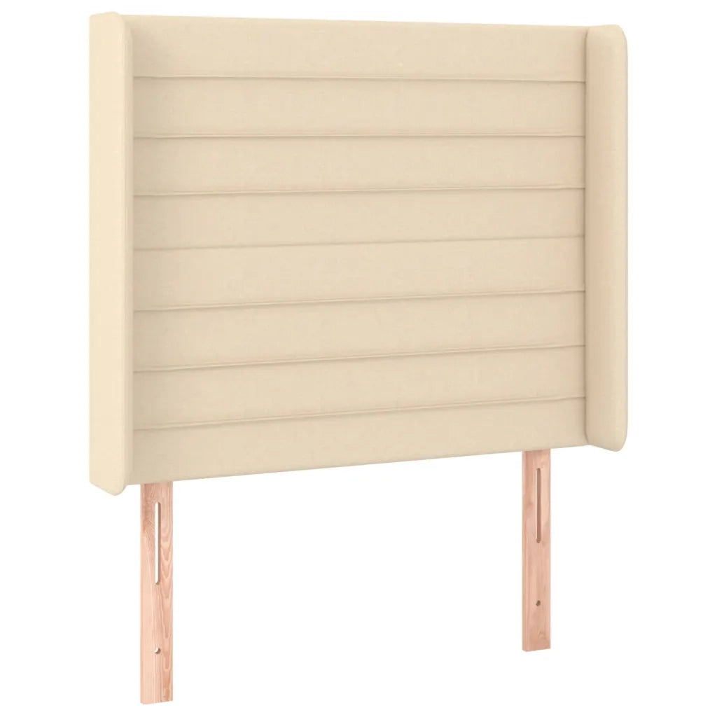 Testiera | Testata ad Orecchio Crema 83x16x118/128 cm in Tessuto