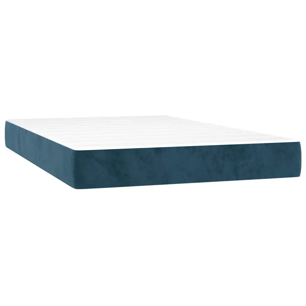 Letto a Molle con Materasso e LED Blu Scuro 120x200cm 3134637