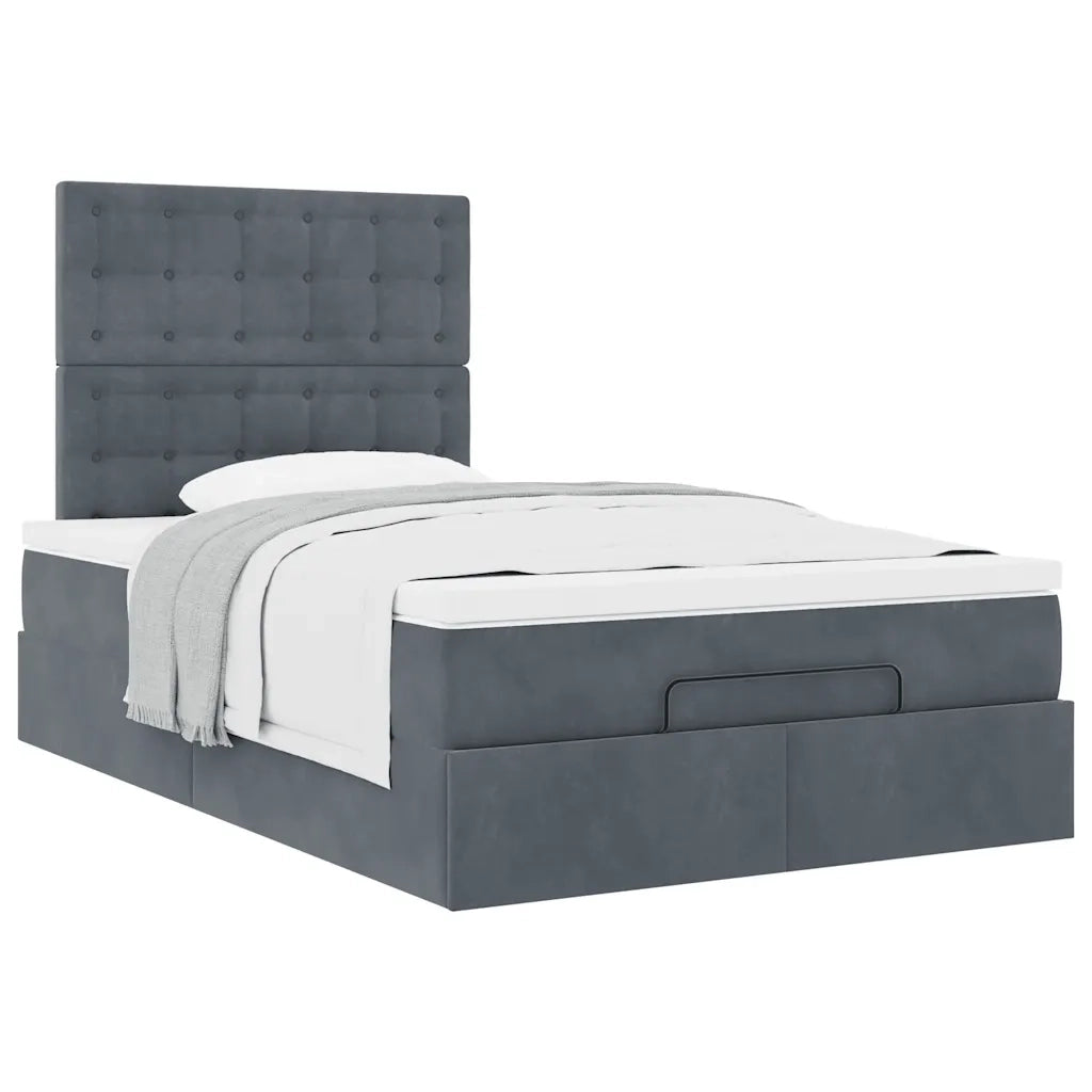 Struttura Letto Pouf con Materassi 120x200 cm Velluto 3313608