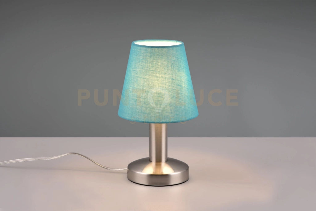 MATS II LAMPADA ACCIAIO PARALUME AZZURRO H.24CM 1 LUCE ATTACCO E14