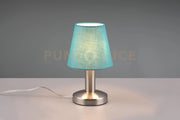 MATS II LAMPADA ACCIAIO PARALUME AZZURRO H.24CM 1 LUCE ATTACCO E14