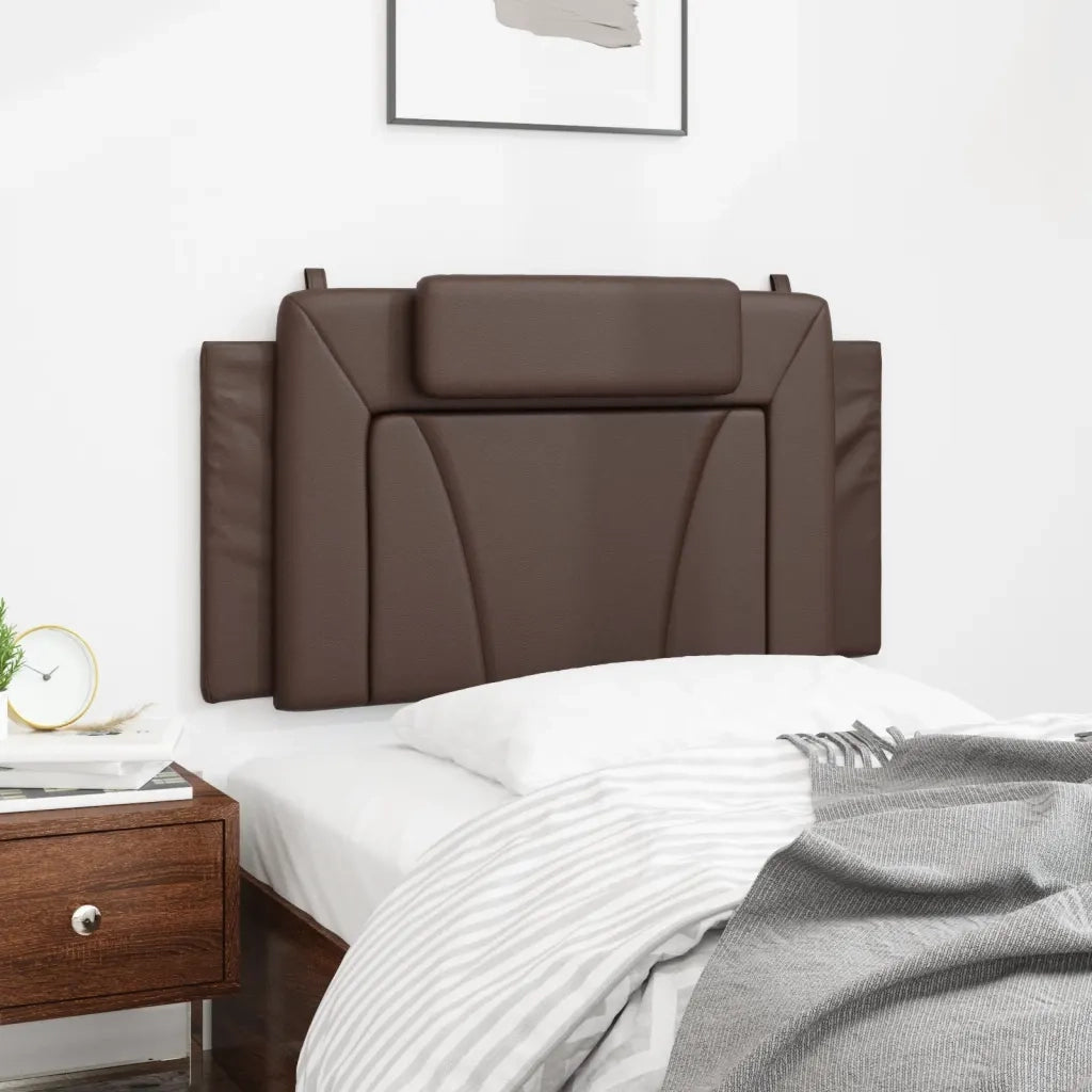 Cuscino Testiera Viana Marrone 100 cm in Similpelle 374776