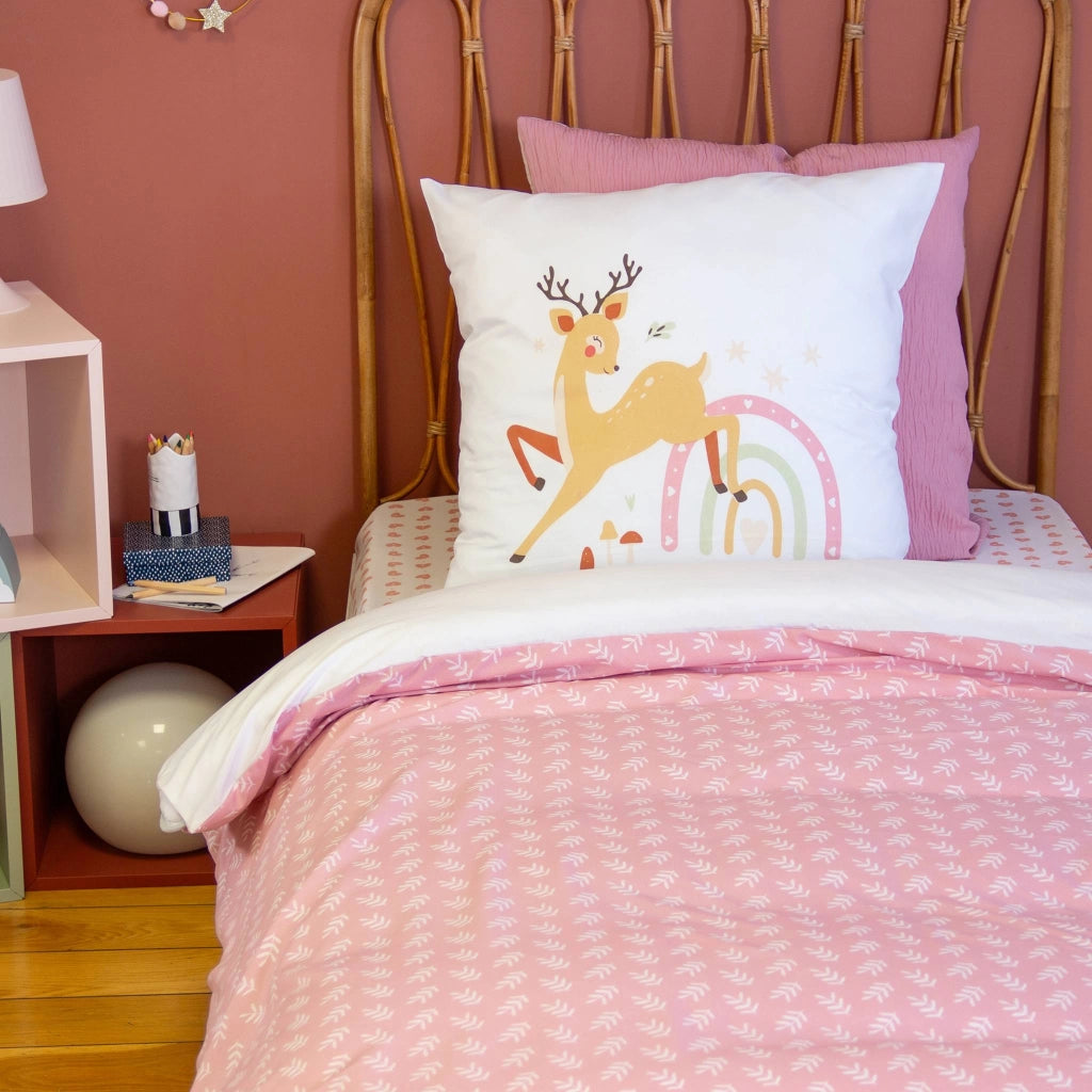 Set biancheria da letto in microfibra reversibile stampata foresta
