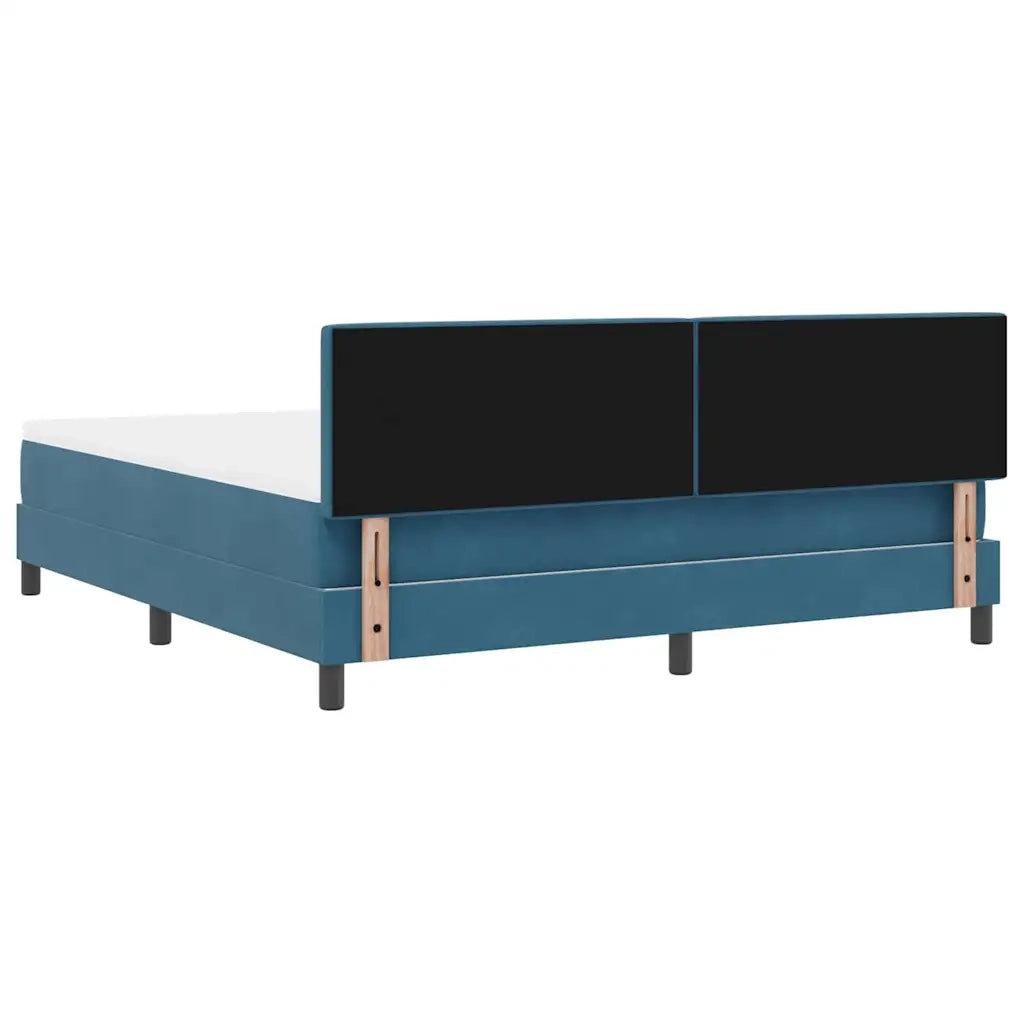 Letto a molle con materasso Blu Scuro 180 x 200 cm Velluto 3339192
